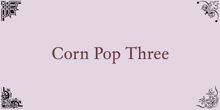 CornPop Three font